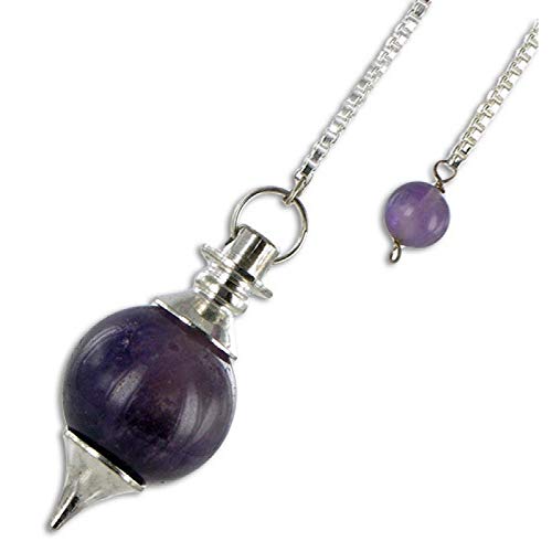 Amethyst Ball Pendulum | Purple Amethyst Dowser Amethyst Pendulum Crystal Dowser Stone for Healing Dowser Crystal Healing