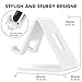 COOLOO Cell Phone Stand,【2 Pack】 Tablets Stand Desktop Cradle Holder Dock for Smartphone E-Reader, Compatible Phone Xs Max X 8 7 6 6s Plus 5 5s, Charging, Universal Accessories Desk (White)