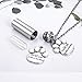 HooAMI Cremation Jewelry Pet Dog Paw Charm & Cylinder Memorial Urn Necklace Keychain 28mmx11mm