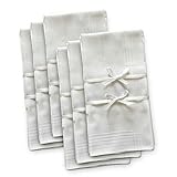 #1 Men’s Handkerchief Hankie 6 pc Set White Soft, Durable, Absorbent Organic Bamboo