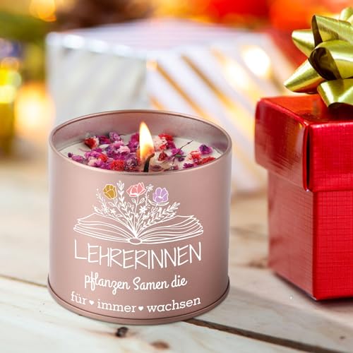 PRSTENLY Teacher Gift Teacher, Leaving Gift for Colleague, Teacher, Farewell Teacher, 9 oz Candles Gifts for Women, Thank You Gift, Retirement, Christmas Gifts