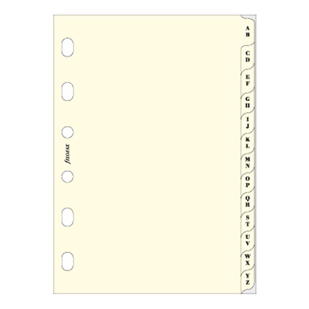 Filofax Pocket A-Z Index Cream (B211664)