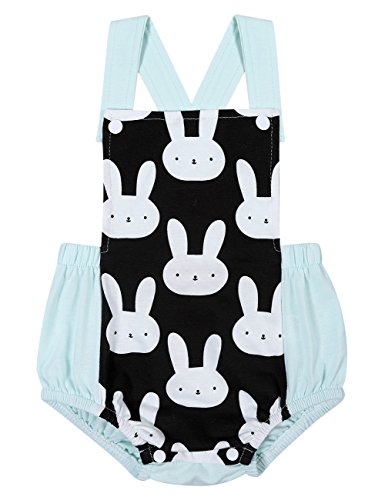 Gprince Toddler Infants Baby Boys Girls Cute Bunnies Print Sleeveless Suspenders Romper Bodysuit