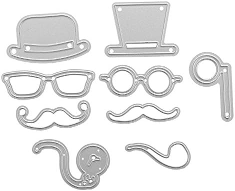Fun Cupcake Makers- Carbon Steel Cutting Dies Cut Dies Stencil Metal Template Mould for DIY Scrapbook Album Paper Card (Mustache)