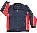 Mens Nylon Full Zip Mesh Running Track Suit Set,Large,Navy/Red/White
