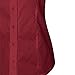 SUNNOW Womens Tailored Short Sleeve Basic Simple Button-Down Shirt with Stretch (XL, Wine Red)