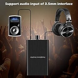 Headphone Amplifier with Bass Boost, Support 3.5mm