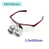 Zinnor Dentist Dental Surgical Medical Binocular Loupes Optical Glass Loupe 3.5X420mm (FBA Delivery)