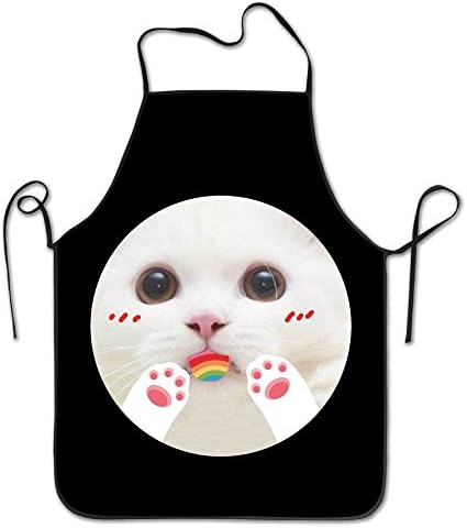 XIUHUA Kitchen Aprons Rainbow Cat Toung Eating Ice Edge Cute Cool Aprons For Children