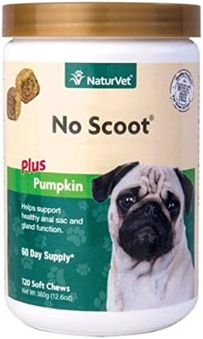 Dog Puppy No Scoot Plus Pumpkin Soft Chew Support Healthy Healthy sac and Gland Function 120ct