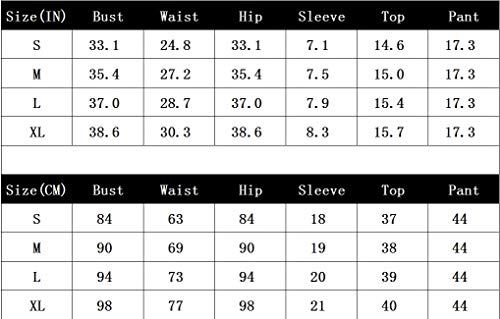 Women Sexy 2 Piece Outfits- Short Pant Set Tie Crop Top Clubwear with Sleeve Pockets Black L
