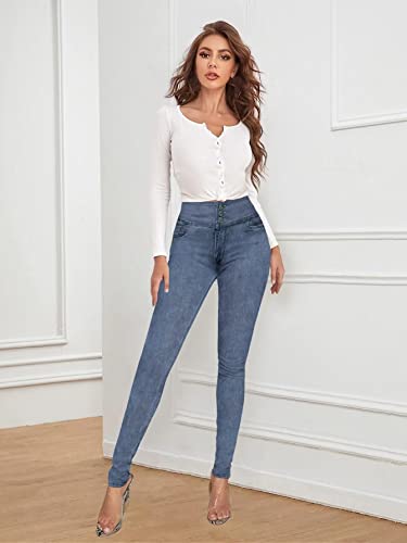 Women's Butt Lift V2 Super Comfy Stretch Denim Pants - Destructed Style, High-Waisted Curvy Fit Jeans 1 thumbnail image