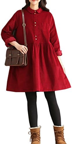 long sleeve corduroy dress