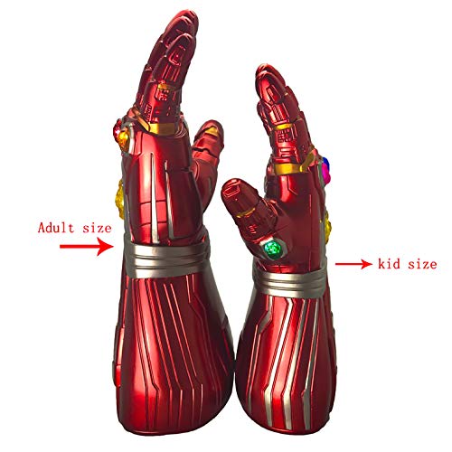 XXF Iron Man Infinity Gauntlet. Iron Man Infinity Glove led Stone Light Up Halloween Cosplay for Kids
