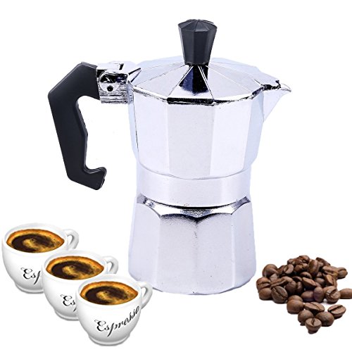 WCIC 3 Cup 150ML Aluminum Stove Top Expresso Coffee Percolator Moka Pot - Thumbnail 7