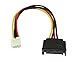 zdyCGTime 8-Inch 4 Pin Floppy Drive to 15 Pin SATA Male Power Cable(2-Pack)