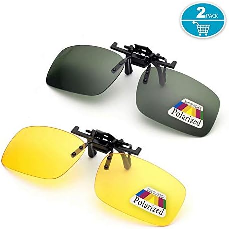 Polarized Clip-on Sunglasses Lenses for Outdoor Walking Fishing Driving