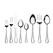International Silver Adventure 51-Piece Stainless Steel Flatware Set with Serving Utensils and Extra Teaspoons, Service for 8