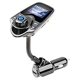 Cingk Wireless In-Car Bluetooth FM Transmitter Radio Adapter Car Kit with 1.44 Inch Display TF SD Card Slot and USB Car Charger