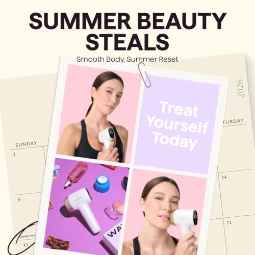 Wavytalk IPL Hair Removal Device for Men and Women, 24J Dual Pulse Technology & Ice Cooling System, Painless IPL Hair Removal Device for Face, Bikini, Body, with Razor and Cable Connection