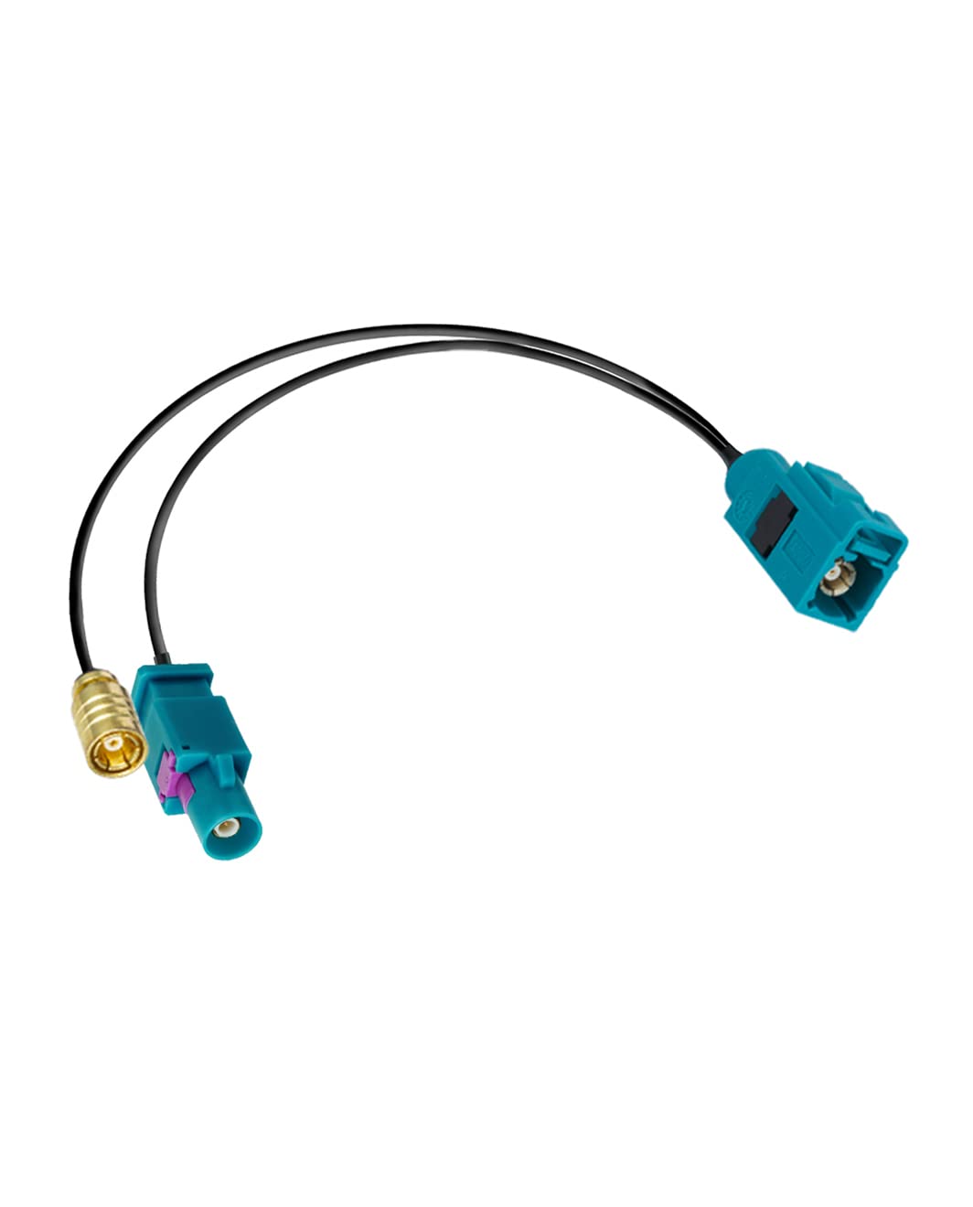 Vecys Fakra Z Female to Fakra Z Male to SMB Female Adapter Splitter Cable RG174 30CM/12IN for DAB Car Truck SUV Radio Stereo Receiver Tuner