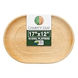 Charity Leaf Disposable Palm Leaf 17" x 12" Trays