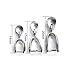 Linsoir Beads Metal Pinch Clip Bail Bead Pendant Connector Jewelry Findings Rhodium Plated 7X20mm Pack of 50