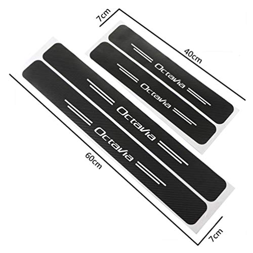 Auto Instaplijsten Beschermstrips, Scuff Guard Drempelafdekking Pedaal, voor Skoda Fabia Octavia Kodiaq Corolla… - Afbeelding 7
