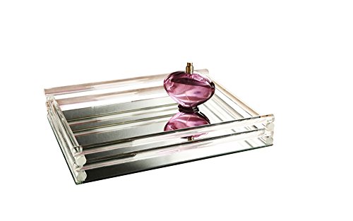 Allure by Jay Double Rail Mirror Vanity Tray, 12 by 9-Inch