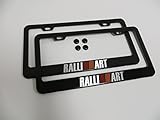 Deepro BBX10085X set of 2 Ralliart Black Metal License Plate Frame Tag Holder Mitsubishi