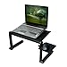 Furinno MP01-BK Mousepad Attachable to Aluminum Folding LaptopTray Stand, Black