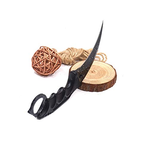 WeTop Karambit Knife, CS-GO for Hunting Camping Fishing Self Defenses and Field Survival, Stainless Steel Fixed Blade Tactical Knife with Sheath and Cord(Star Black) - Thumbnail 5