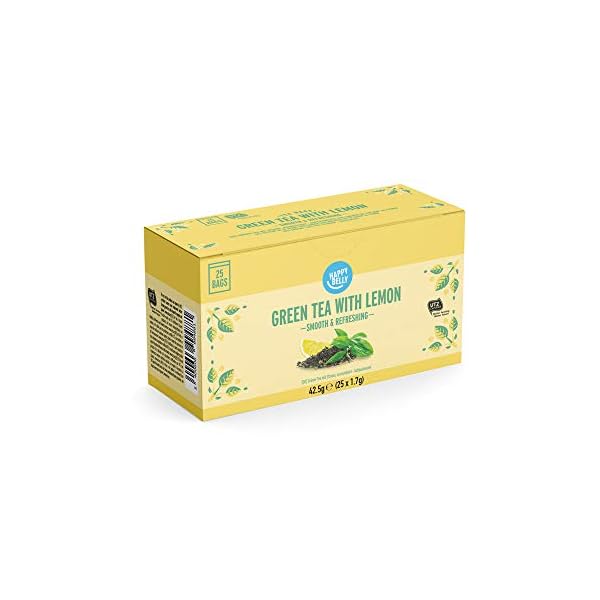 Amazon-Marke: Happy Belly Grüner Tee mit Zitrone, aromatisiert (150 Aufgussbeutel) – Bild 5