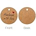 G2PLUS Handmade Gift Tag, 100PCS Handmade with Love Tags, 2'' Round Gift Tag, Kraft Paper Gift Tags with String for Gift Wrapping, Valentines, Wedding Party Favors, DIY & Craft Project