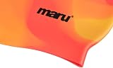 Maru Silicone Swim Cap Orange Shades One Size Fits All Adults Kids view 3