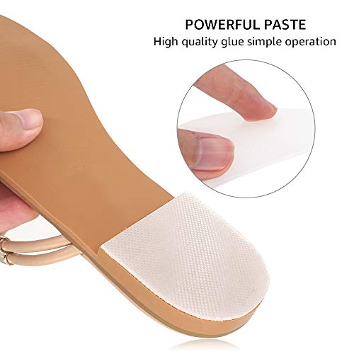 Beautulip Non-Skid Pads for Shoes Self-Adhesive Shoe Grips for Bottom of Shoes Sole Stick Protector Pack of 8 (Clear)