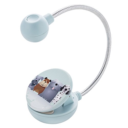 Disc Reading Light by WITHit - LED Book Light with Chrome Neck for Books, E-Reader and E-Book Light… (Dogs)