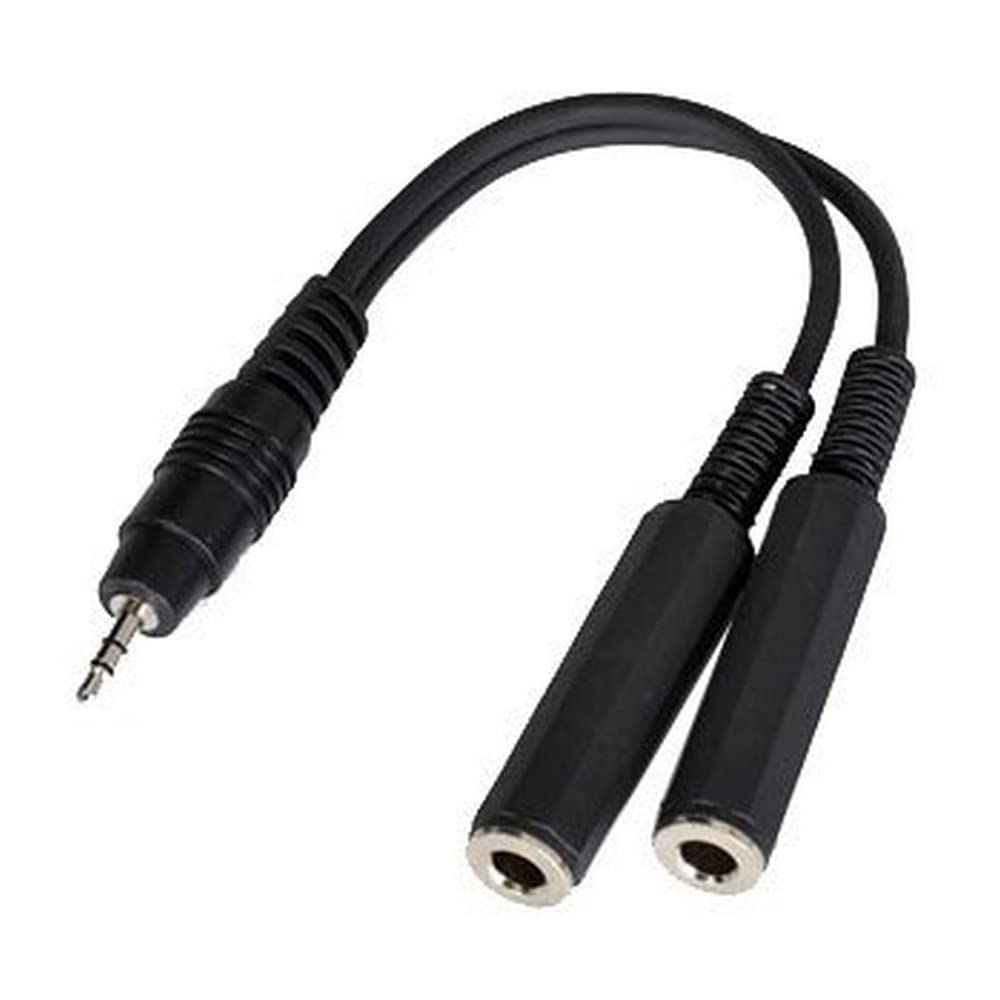 Stagg YC-01/1J2PFSH Small Stereo Jack to 2 Small Female Stereo Y Cable - Black