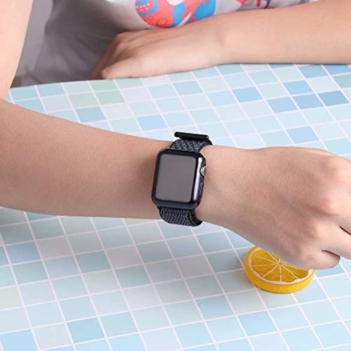 QIENGO Compatible with Apple Watch Band with Case 40MM, Soft Nylon Strap with Silicone Screen Protector, Replacement for iWatch Sport Series 4 (Hyper Grape, 40mm) - Thumbnail 7