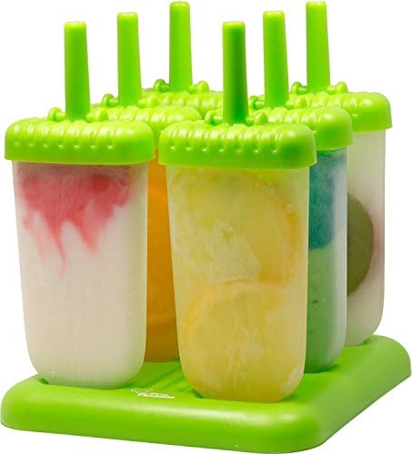 Set of 6 Ice Pop Molds Popsicle Maker Reusable Repeated Use FDA approved,100% BPA Free Fun for Kids and Adults – Great for Party Indoor Outdoor use by Bistrosa
