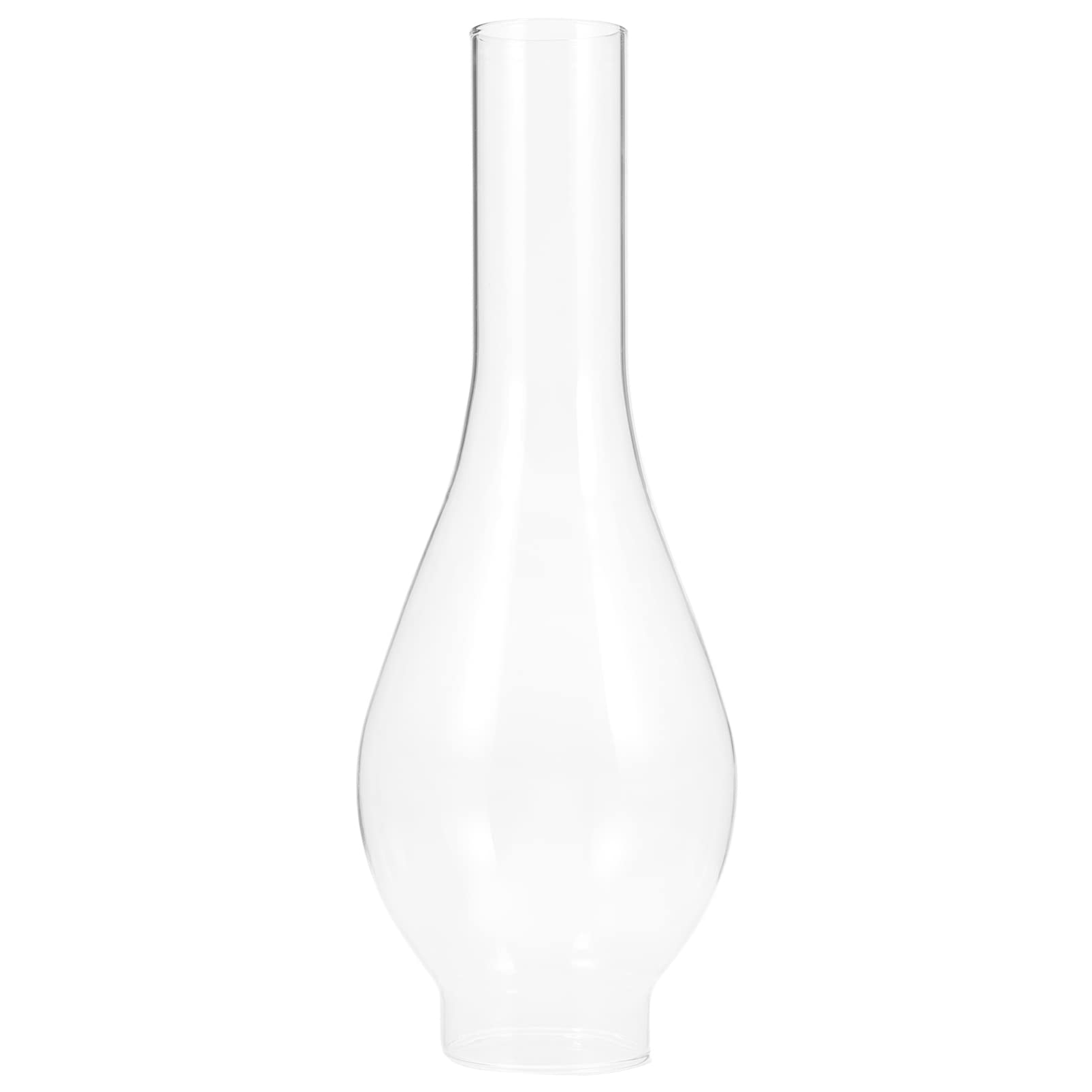 Sewroro Glass Lamp Chimney Replacement Kerosene Lampshade Clear Chimney Glass Candle Shade Tall Transparent Suitable for 38 Hole Lamp Holder