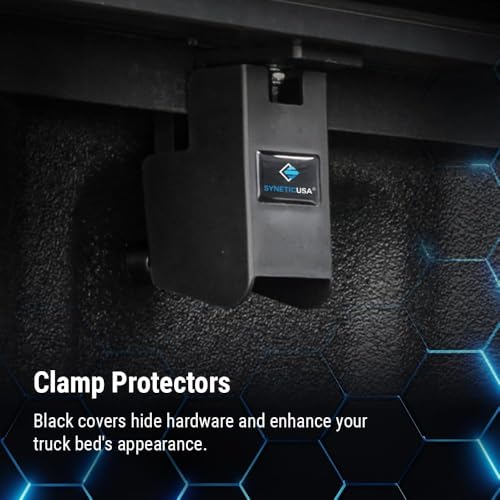 SyneticUSA Automatic Retractable Truck Bed Cover for Ford F250 F350 2008-2026 Fits 6'10" FT | Aluminum Slats Tonneau, Waterproof Locking, Heavy Duty Low Profile | One Person Install Bed Cover