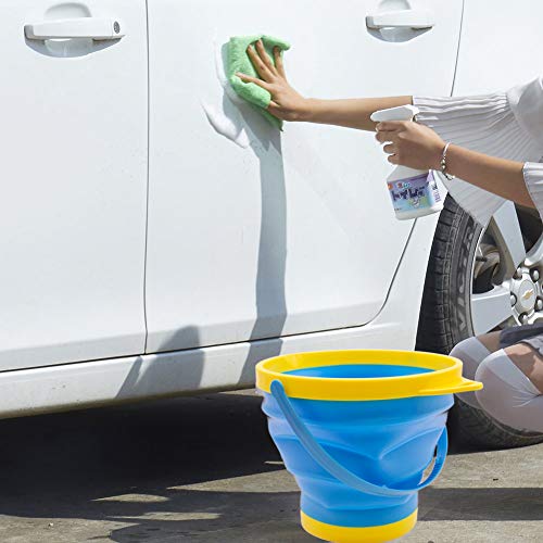 Shindel Foldable Bucket, 3PCS Foldable Pail Bucket Collapsible Buckets for Kids Beach Play Camping Gear Water and Food Jug, Dog Bowls, Camping, 2.5L