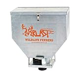 ForEverlast Wildlife Road Feeder,Galvanized Steel,50-pound- Deer Feeder To Feed Game Deer Corn, ATV Or Truck Spreader