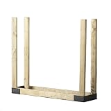 Shelter SLRK Adjustable Length & Height Firewood Storage Log Rack/Holder Kit, Powder Coated Heavy Duty All Steel, Adj. L x 14" D x Adj. H, Black