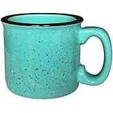 Marble Creek Ceramic Campfire Mug, Single 15oz (Aqua)