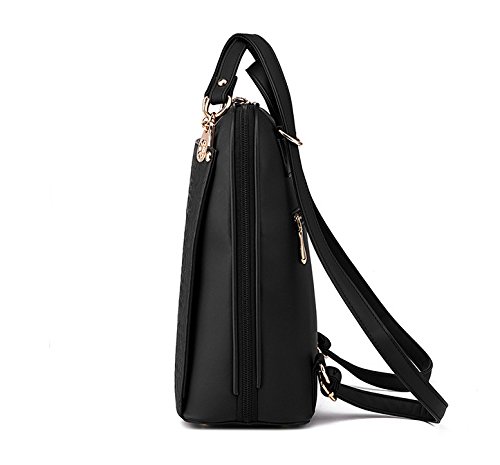 Three-Way Convertible Satchel PU Waterproof Messenger Bag Tote For Weekender Wine