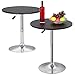 Topeakmart Modern Round Bar Table Adjustable Bistro Pub Counter Swivel Cafe Tables Set of 2