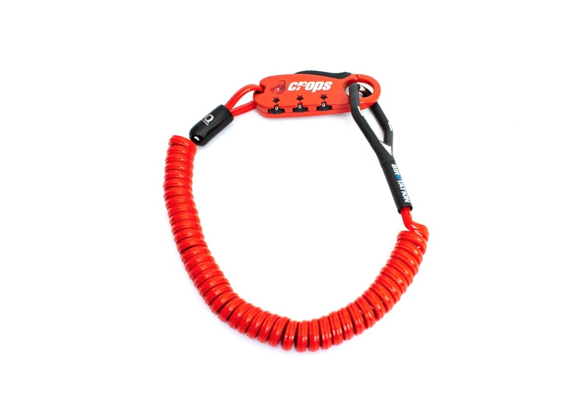 Crops Pro Q4-Biro Cable Lock - Light Weight - Adjustable Combination - Shape Memory Material - Folds Back to Compact Shape - Anti Theft