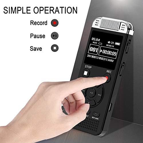 An audio recorder with voice playback feature, 1536kbps quality, and activated audio recording.